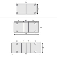 Tavolo rettangolare allungabile legno shabby bicolore 160x90x78 - Mobili 2G