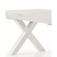 Tavolo rettangolare allungabile tinta bianco consumato naturale 180x100x77