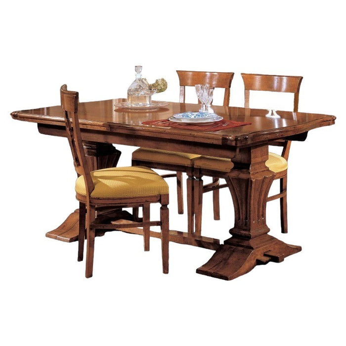 Tavolo rettangolare classico legno intarsio bassano 180x100x80 - Mobili 2G