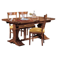 Tavolo rettangolare classico legno intarsio bassano 180x100x80 - Mobili 2G