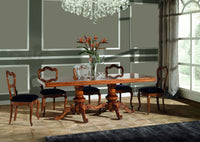 Tavolo rettangolare classico legno intarsio tinta noce 220x100x80 - Mobili 2G