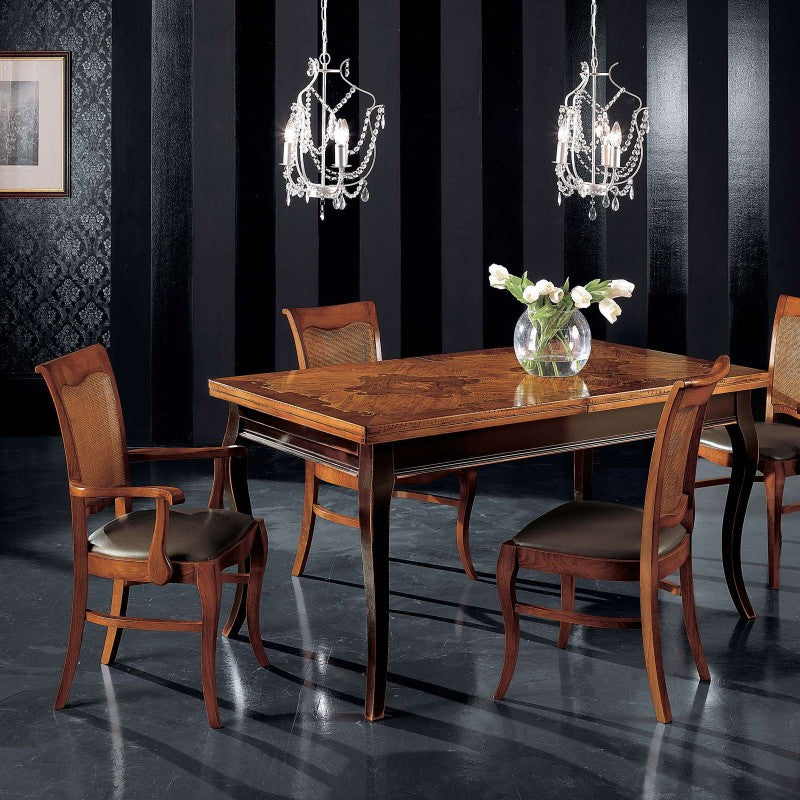 Tavolo rettangolare classico legno shabby 160x90x78 - Mobili 2G