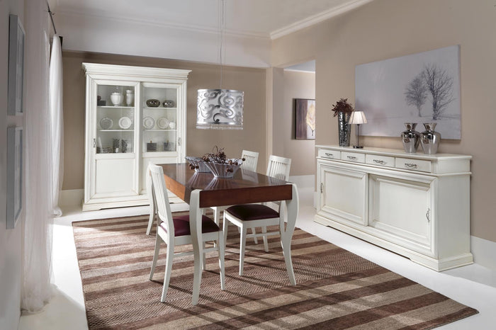 Tavolo rettangolare in legno bicolore 120x85x81 cm fisso - Mobili 2G