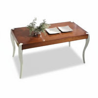 Tavolo rettangolare in legno bicolore 140x85x81 cm fisso - Mobili 2G