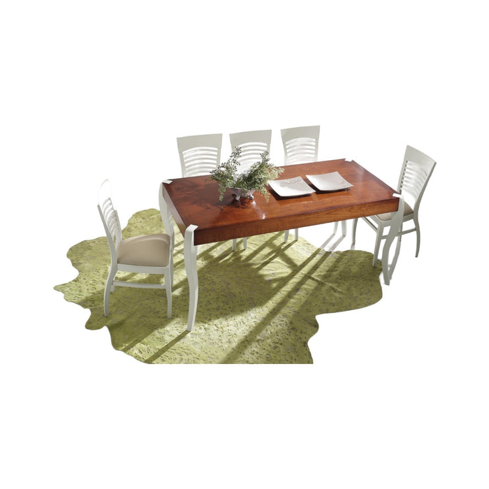 Tavolo rettangolare in legno bicolore 140x85x81 cm fisso - Mobili 2G