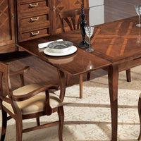 Tavolo rettangolare intarsio legno tinta noce 170x90x80 - Mobili 2G