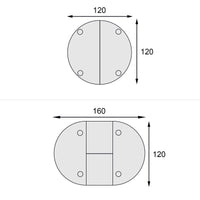 Tavolo rotondo allungabile in legno massello di noce d.120 h.78 - Mobili 2G