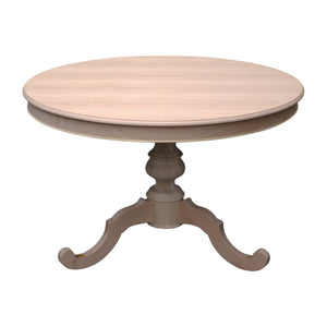 Tavolo rotondo allungabile legno grezzo diametro 100x100 h.80 - Mobili 2G