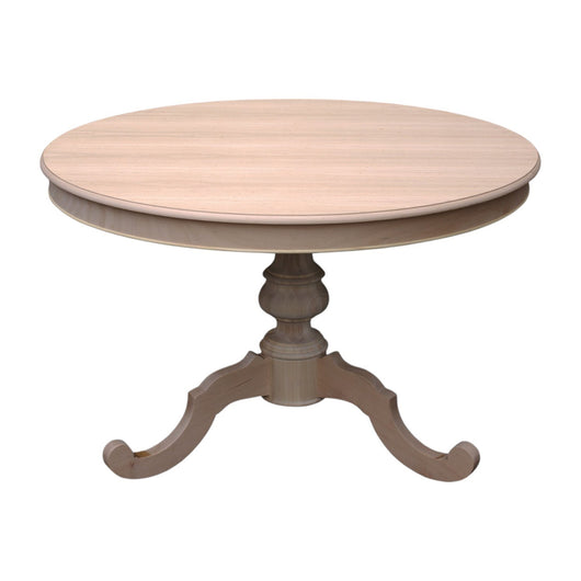 Tavolo rotondo allungabile legno grezzo diametro 100x100 h.80 - Mobili 2G