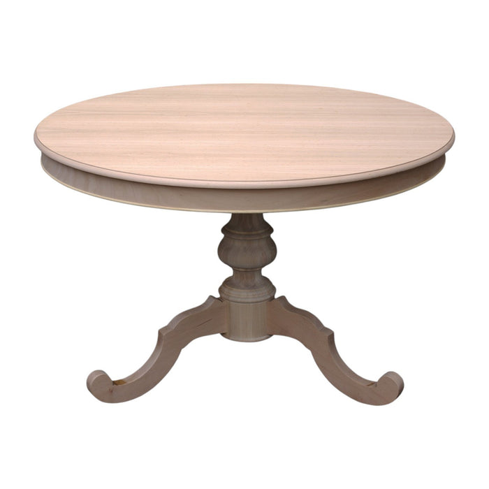 Tavolo rotondo allungabile legno grezzo diametro 100x100 h.80 - Mobili 2G