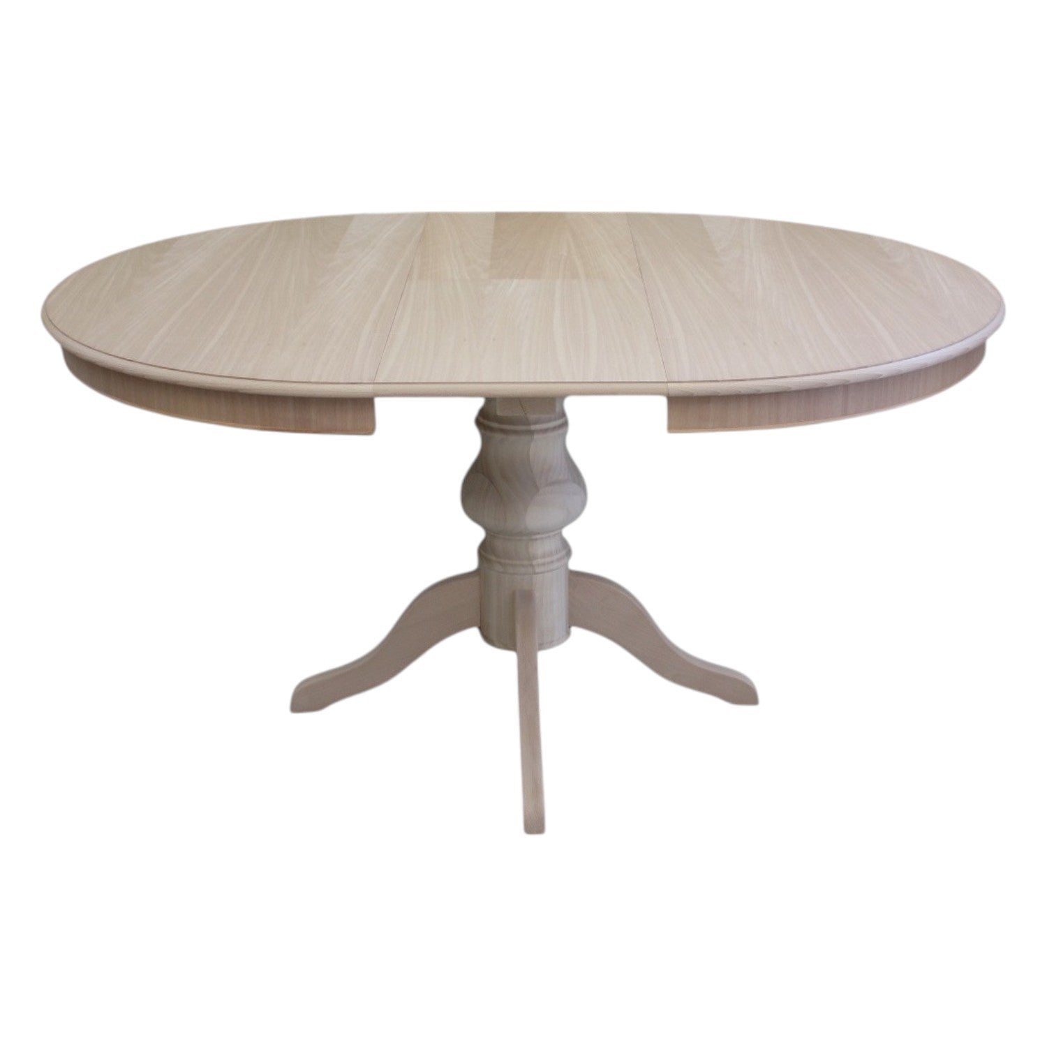 Tavolo rotondo allungabile legno grezzo diametro 100x100h.80 - Mobili 2G