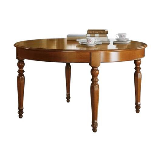 Tavolo rotondo allungabile legno massello bassano 140x140x78 - Mobili 2G