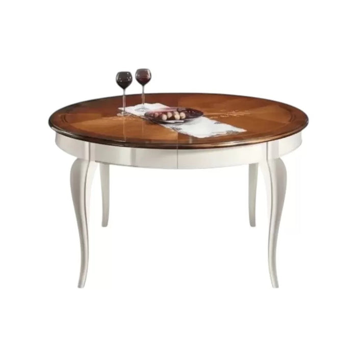 Tavolo rotondo allungabile legno shabby 140x140x78 - Mobili 2G