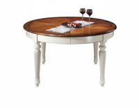 Tavolo rotondo allungabile legno shabby 140x140x78 - Mobili 2G