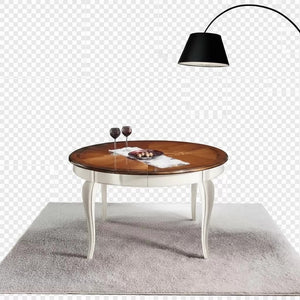 Tavolo rotondo allungabile legno shabby 140x140x78 - Mobili 2G