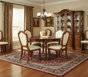 Tavolo rotondo classico allungabile tornito legno bassano 120x120x80 - Mobili 2G