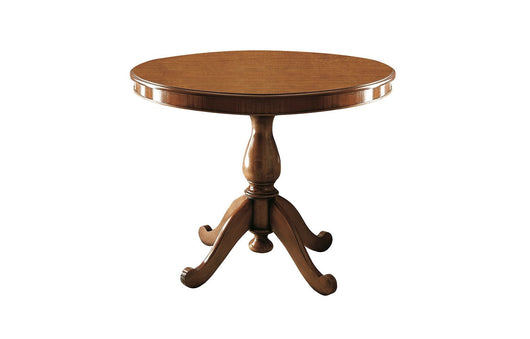 Tavolo rotondo fisso in legno tinta noce l.110 p.110 h.78 - Mobili 2G