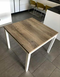 Tavolo rovere laminato allungabile a libro 90x90 h.78