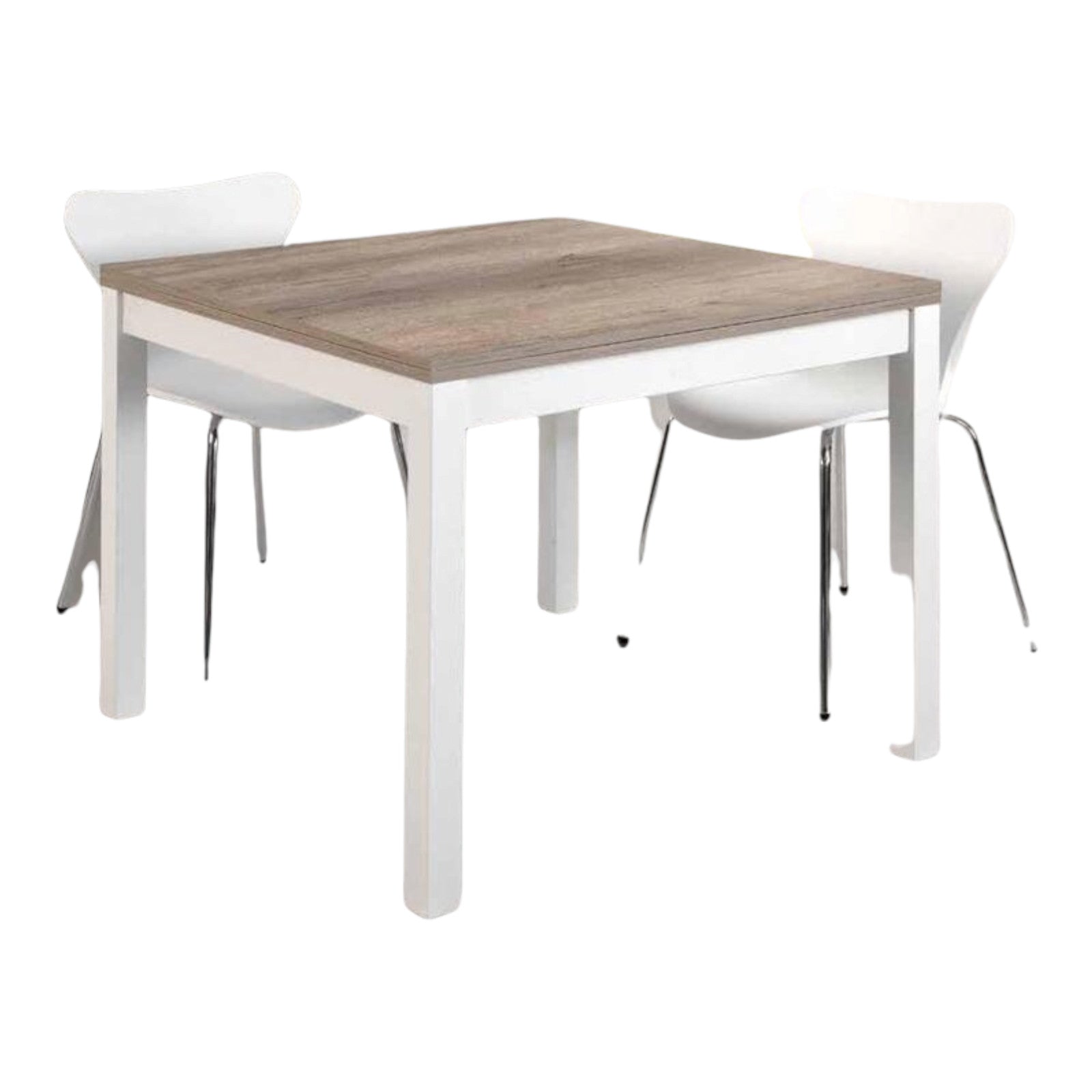 Tavolo rovere laminato allungabile a libro 90x90 h.78