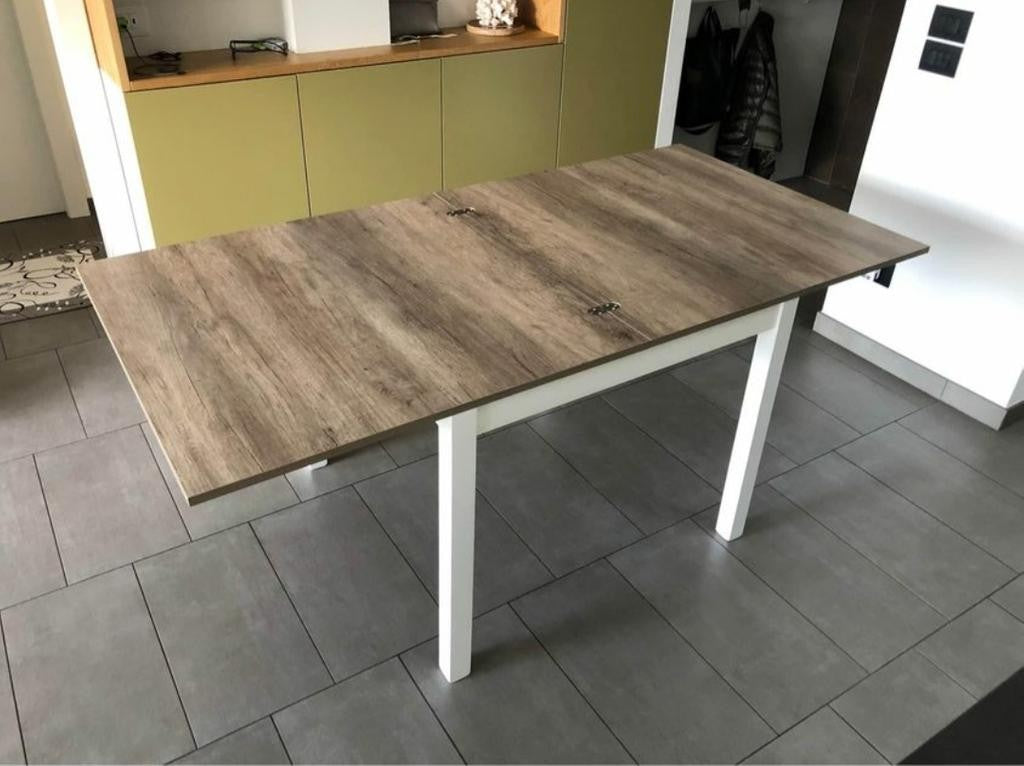 Tavolo rovere laminato allungabile a libro 90x90 h.78