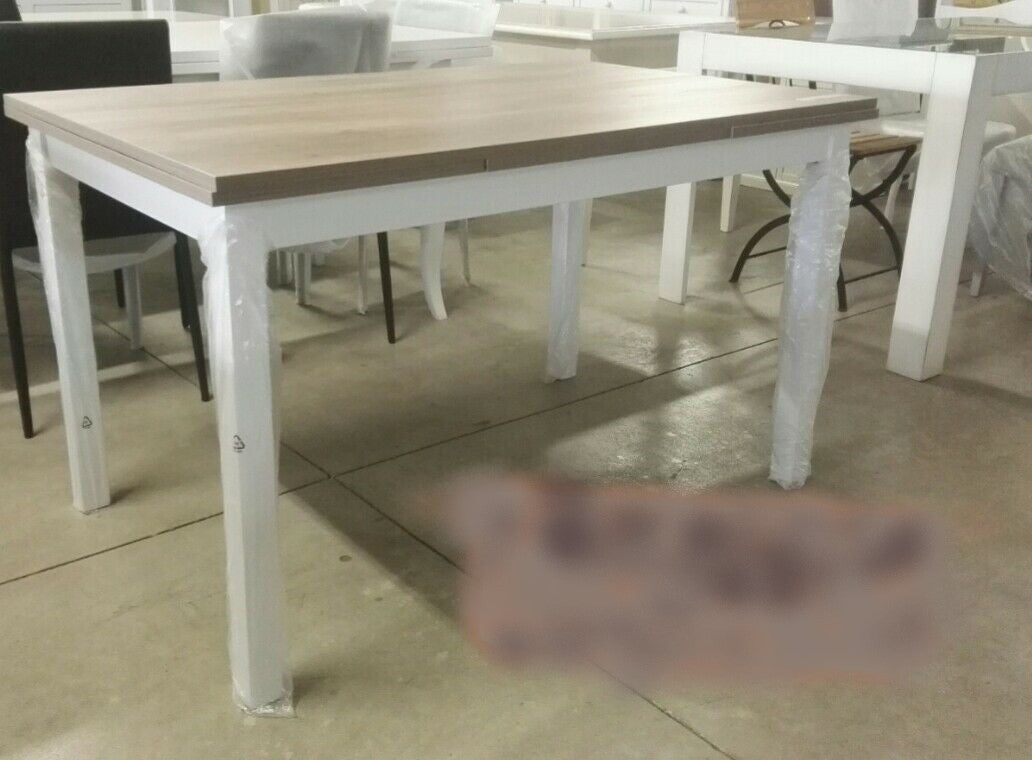 Tavolo rovere nodato struttura in legno allungabile 130x80x78