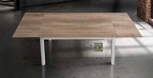 Tavolo rovere nodato struttura in legno allungabile 130x80x78