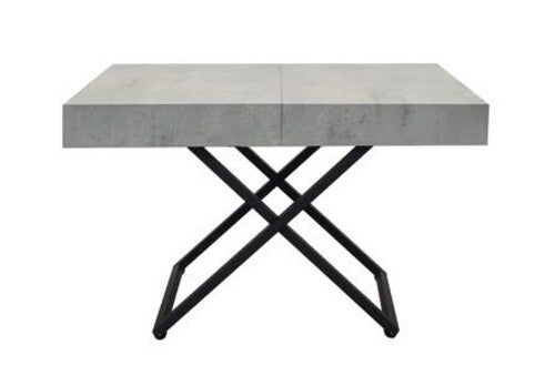 Tavolo tavolino trasformabile salvaspazio moderno cemento 120x80 - Mobili 2G