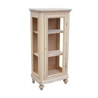 Vetrina 1 anta in legno grezzo l.60 p.40 h.131 (1102) - Mobili 2G