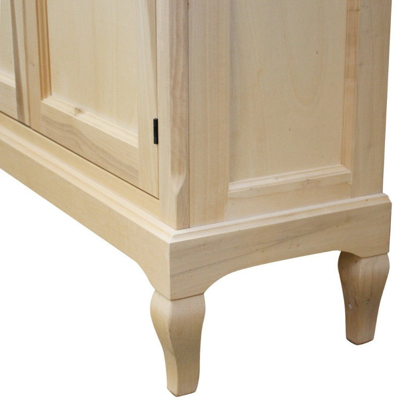 Vetrina 2 ante grezza in legno l.126 p.44 h.207 - Mobili 2G