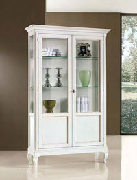 Vetrina 2 ante grezza in legno l.126 p.44 h.207 - Mobili 2G