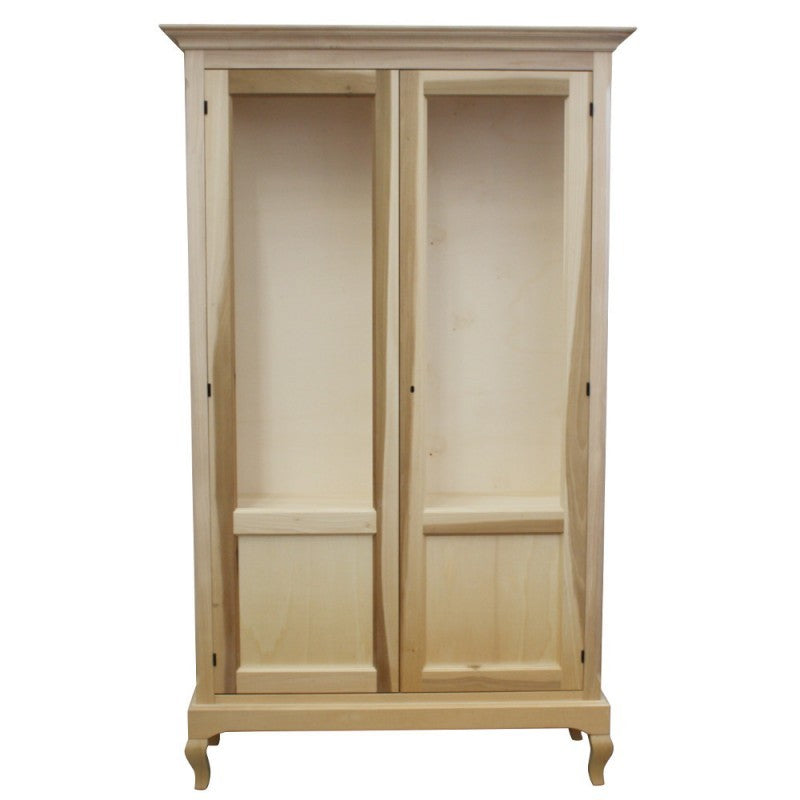 Vetrina 2 ante grezza in legno l.126 p.44 h.207 - Mobili 2G