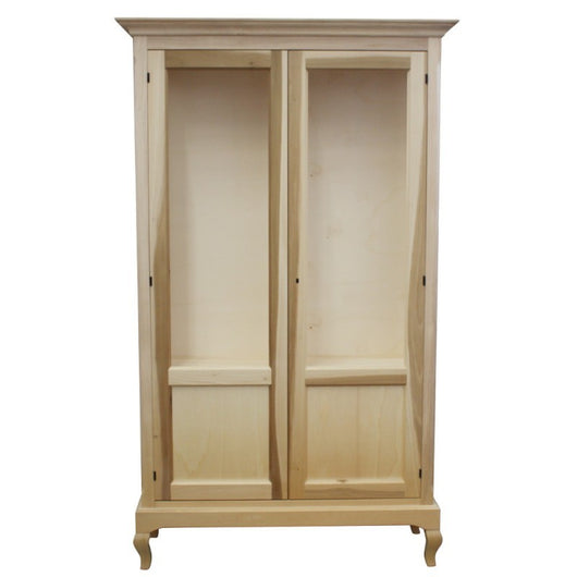 Vetrina 2 ante grezza in legno l.126 p.44 h.207 - Mobili 2G