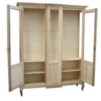 vetrina 2 ante grezza in legno l.163 p.46 h.208 - Mobili 2G