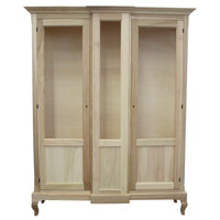 vetrina 2 ante grezza in legno l.163 p.46 h.208 - Mobili 2G