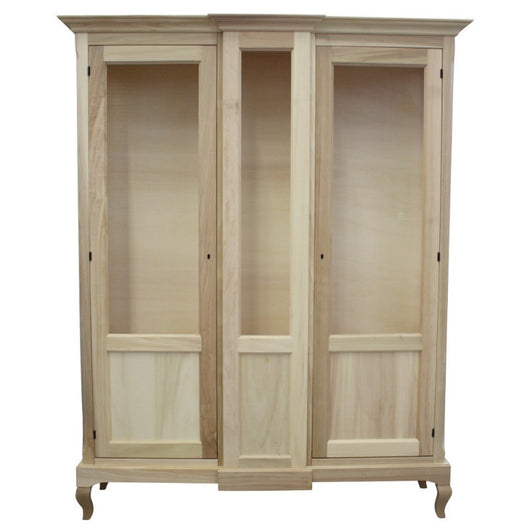 vetrina 2 ante grezza in legno l.163 p.46 h.208 - Mobili 2G