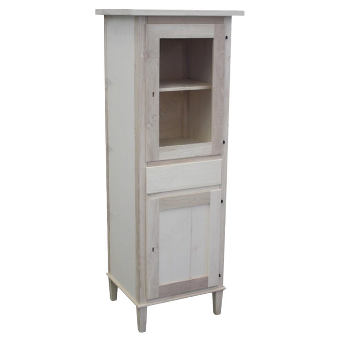 Vetrina 2 porte 1 cassetto legno grezzo 54x45x150 - Mobili 2G