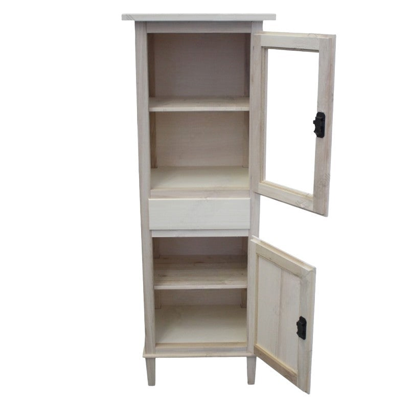 Vetrina 2 porte 1 cassetto legno grezzo 54x45x150 - Mobili 2G