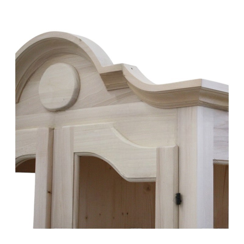 Vetrina 2 porte 3 ripiani legno grezzo 103x45x197 (958) - Mobili 2G