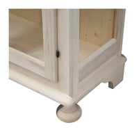 Vetrina 2 porte 3 ripiani legno grezzo 103x45x197 (958) - Mobili 2G