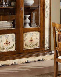 Vetrina 2 porte arte povera legno dipinto/bassano 145x48x212