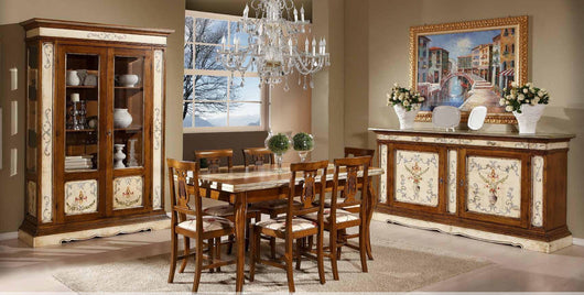 Vetrina 2 porte arte povera legno dipinto/bassano 145x48x212