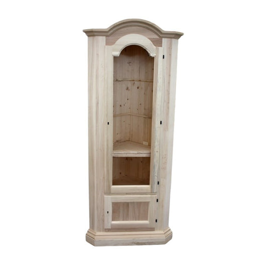 Vetrina ad angolo 2 porte grezzo in legno 55x55x185 (926) - Mobili 2G