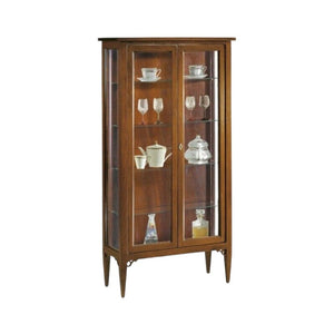 Vetrina arte povera color noce in legno l.89 p.34 h.170