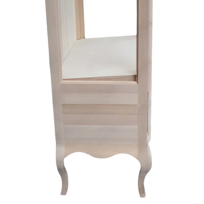 Vetrina classica 1 anta grezza in legno l.80 p.45 h.196 (102) - Mobili 2G