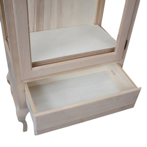 Vetrina classica 1 anta grezza in legno l.80 p.45 h.196 (102) - Mobili 2G