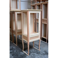 Vetrina classica 1 porta 1 cassetto in legno grezzo l.55 p.40 h.140 - Mobili 2G