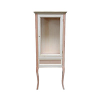 Vetrina classica 1 porta 1 cassetto in legno grezzo l.55 p.40 h.140 - Mobili 2G