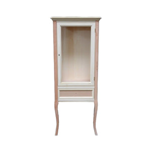 Vetrina classica 1 porta 1 cassetto in legno grezzo l.55 p.40 h.140 - Mobili 2G