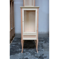 Vetrina classica 1 porta 1 cassetto in legno grezzo l.55 p.40 h.140 - Mobili 2G