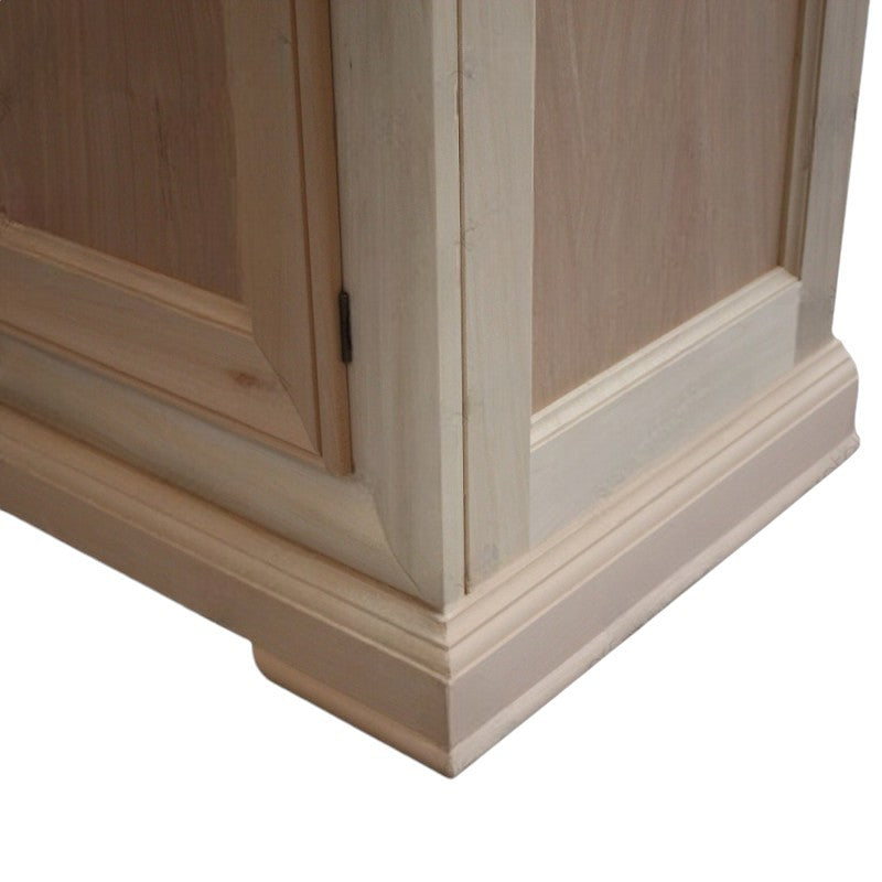 Vetrina classica 1 porta dx-sx in legno grezzo l.86 p.51 h.215 (3127) - Mobili 2G